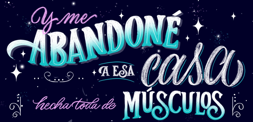 Poesía amorosa LGBTIQ+ en lettering